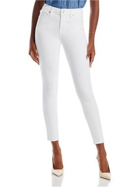 Good American Women's High-Rise White Skinny Jeans